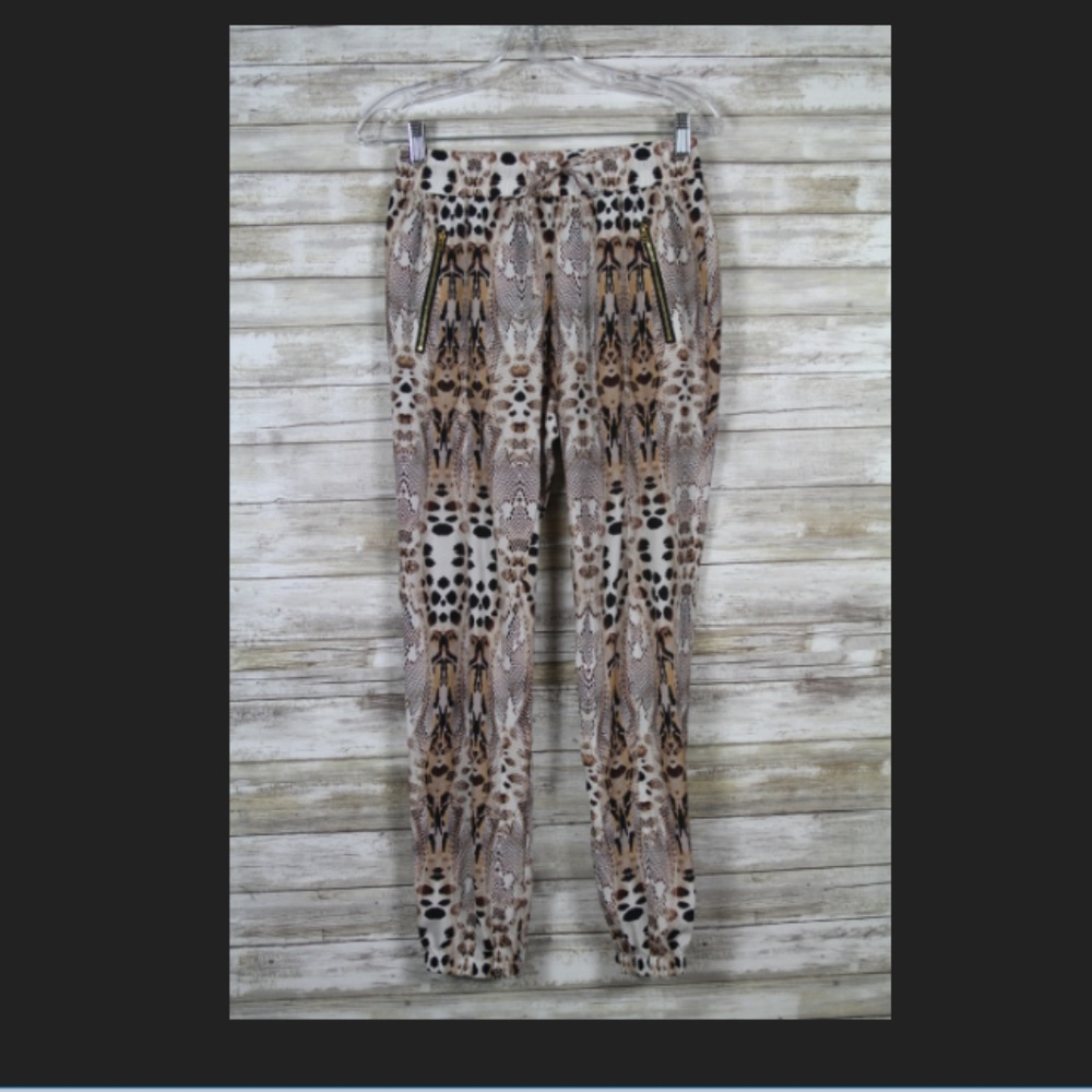 Bebe Leopard Print Pants sz Small